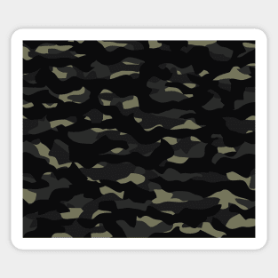 Cool Camouflage Pattern - Dark Black, Shades of Grey and Beige Sticker